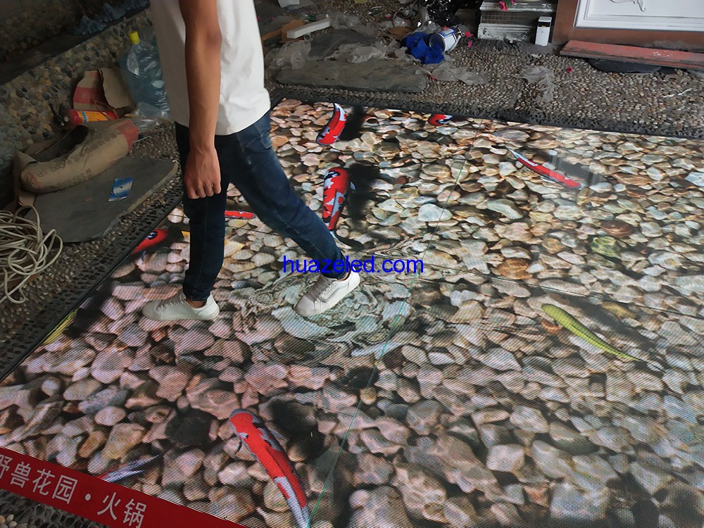 杭州萧山商场互动感应LED地砖屏